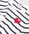Chemise de nuit en coton rayé enfant blanc MARSHMALLOW/bleu SMOKING