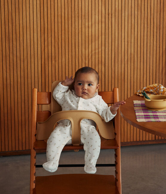 Pyjama en velours bébé blanc MARSHMALLOW/blanc MULTICO