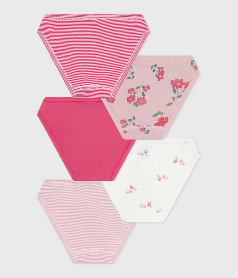 Lot de culottes enfant en coton imprim&eacute; fleurs variante 1