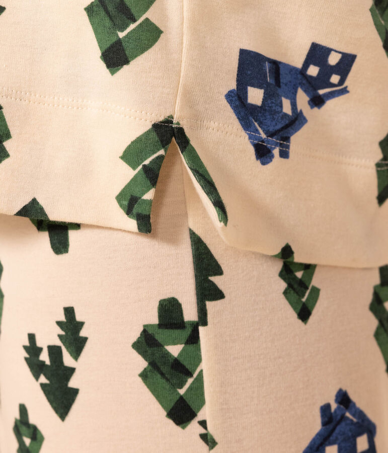 Pyjama chalet en coton femme blanc AVALANCHE/ MULTICO