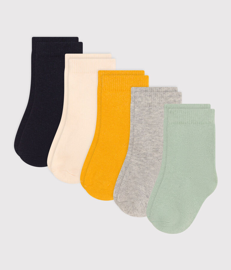 5 paires de chaussettes en coton unies b&eacute;b&eacute; variante 1