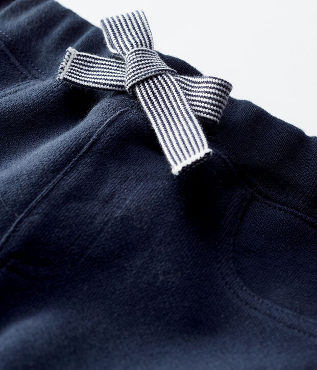 Pantalon en molleton b&eacute;b&eacute;. bleu marine