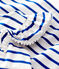 Robe manches courtes en coton enfant fille blanc MARSHMALLOW/bleu SURF