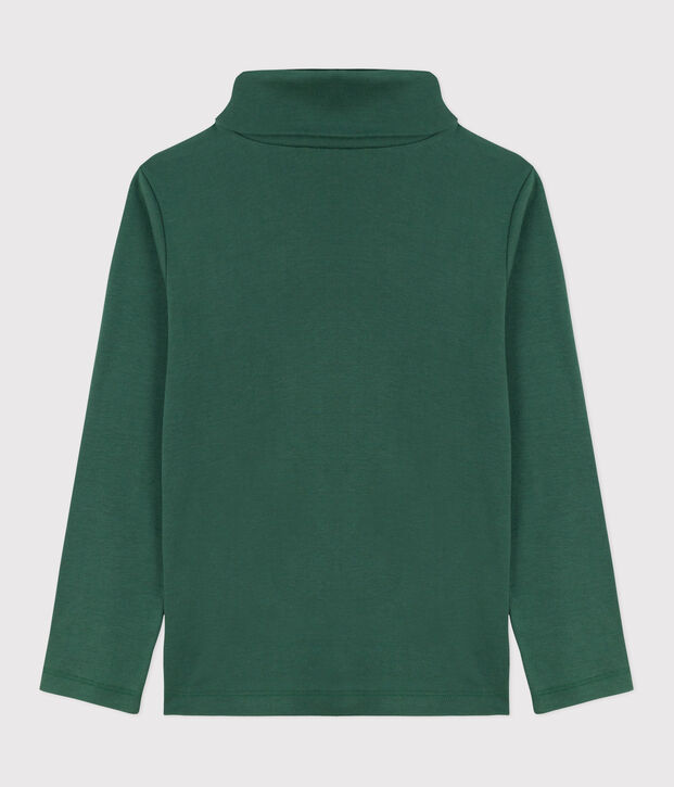 Sous-pull enfant en coton uni vert