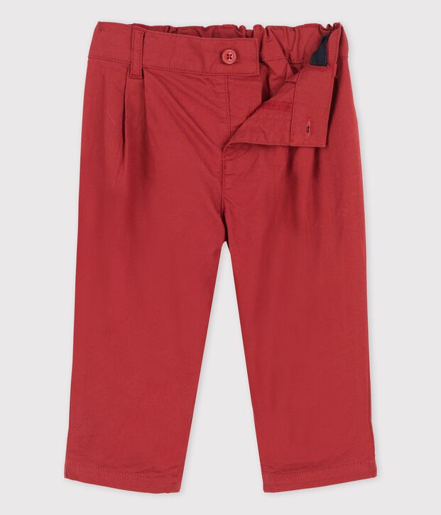 Pantalon en serge craquante b&eacute;b&eacute; marron