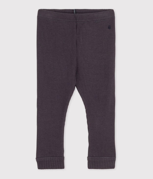 Legging b&eacute;b&eacute; en maille c&ocirc;tel&eacute;e gris