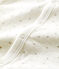Combinaison bébé en coton biologique blanc MARSHMALLOW/gris GRIS