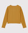 Cardigan laine et coton fille jaune BOUDOR