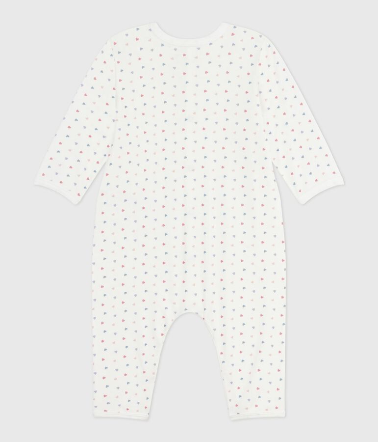 Pyjama b&eacute;b&eacute; sans pieds en coton imprim&eacute; MARSHMALLOW/ ADRIATIC