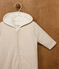Combinaison ouatin&eacute;e b&eacute;b&eacute; &agrave; capuche et pieds, unie beige MONTELIMAR CHINE