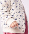 Cardigan bébé en coton, imprimé à fleurs bleu MILK/ SOIR