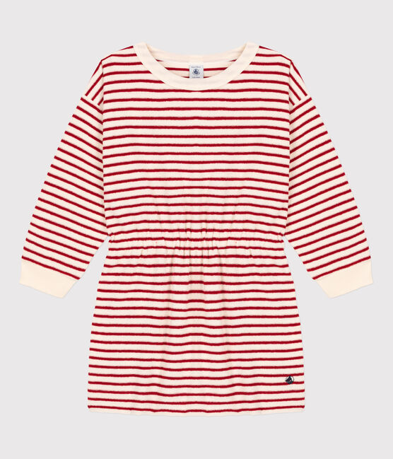 Robe manches longues en bouclette éponge enfant blanc AVALANCHE/ STOP