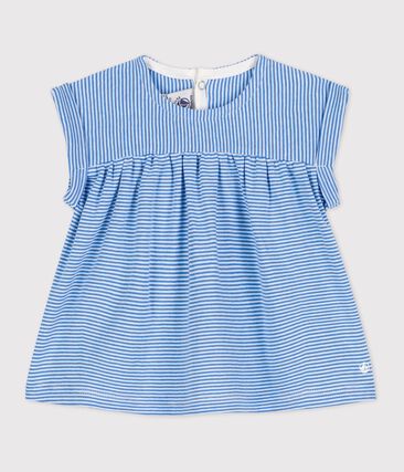 PETIT BATEAU - Blouse manches courtes bébé en coton bio