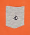T-shirt garçon à poche poitrine orange ORIENT