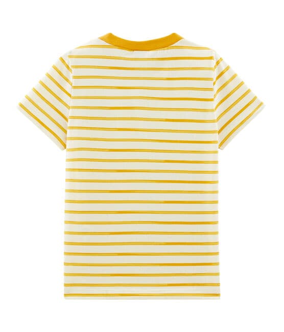 Tee-shirt manches courtes enfant garçon beige COQUILLE+BOUDOR