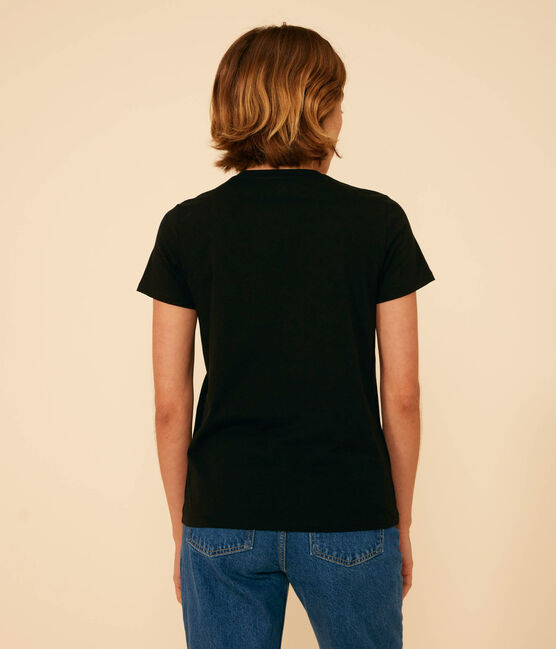 Tee-shirt LE DROIT col V en coton Femme bleu SMOKING