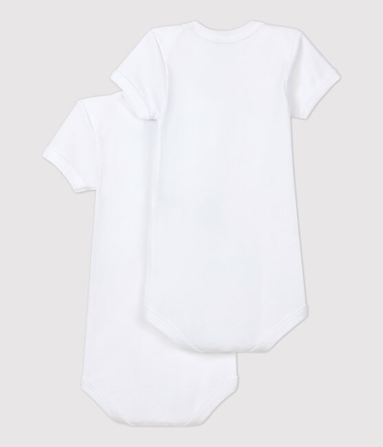 Lot de 2 bodies blancs manches courtes bébé variante 1