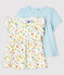 Lot de 2 blouses, unie et imprimée, bébé fille variante 1