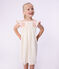 Robe enfant manches courtes en coton blanc