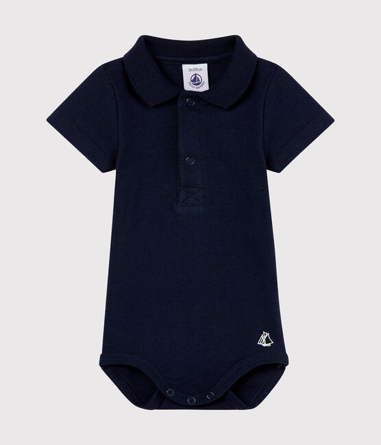 Body col polo bébé garçon bleu SMOKING