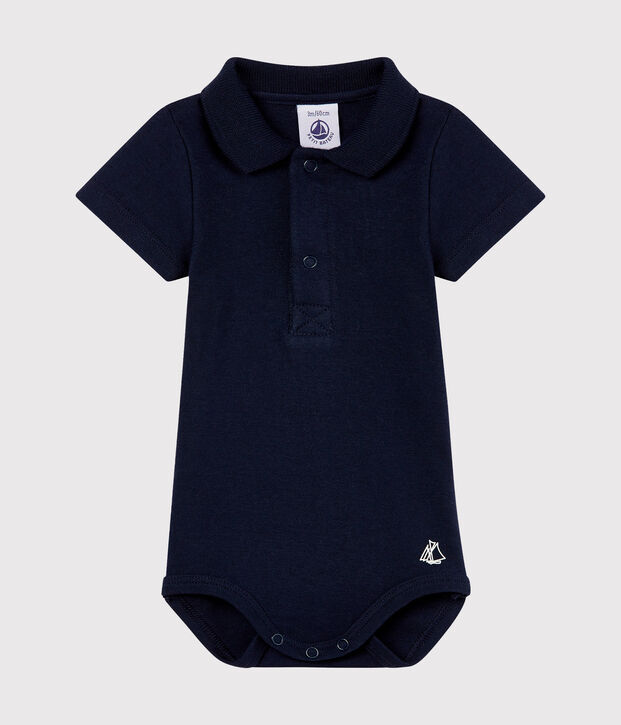 Body col polo b&eacute;b&eacute; gar&ccedil;on bleu marine