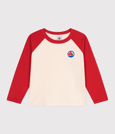 Teeshirt enfant en coton manches longues colorblock