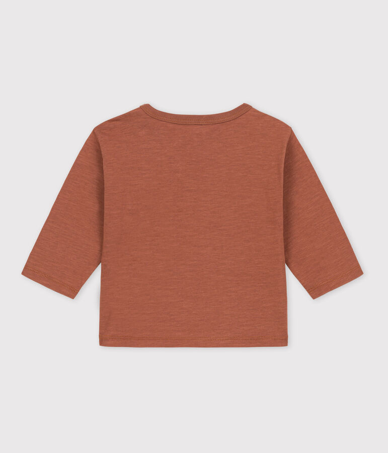 Tee-shirt manches longues b&eacute;b&eacute; en coton marron CINA