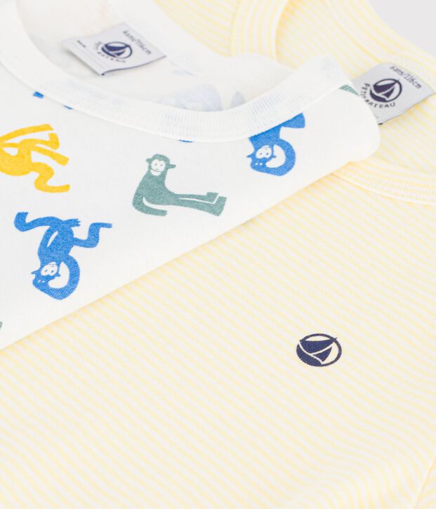 Lot de pyjamas shorts enfant en coton imprim&eacute; multicouleur