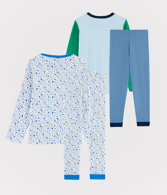 Lot de 2 pyjamas petit garçon en côte et tubique variante 1