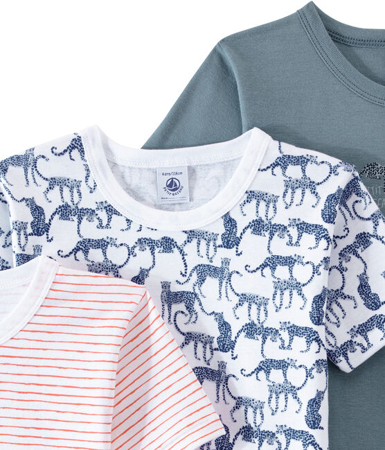 Lot de 3 t-shirts garçon manches courtes blanc LOT