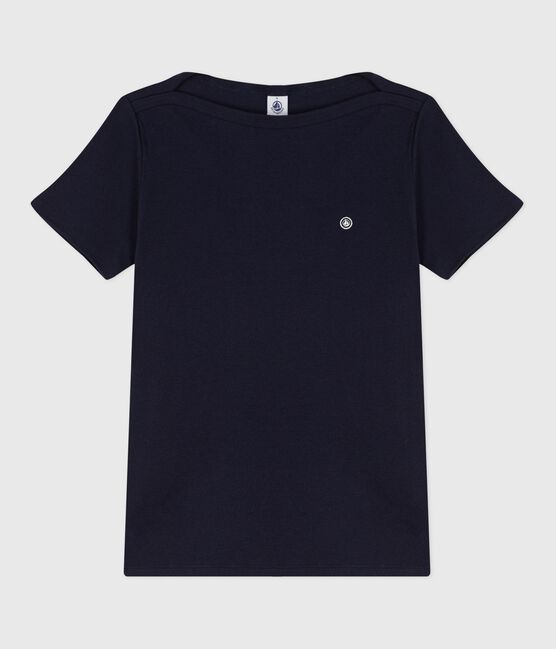 Tee-shirt Femme Iconique col amiral en coton  bleu SMOKING
