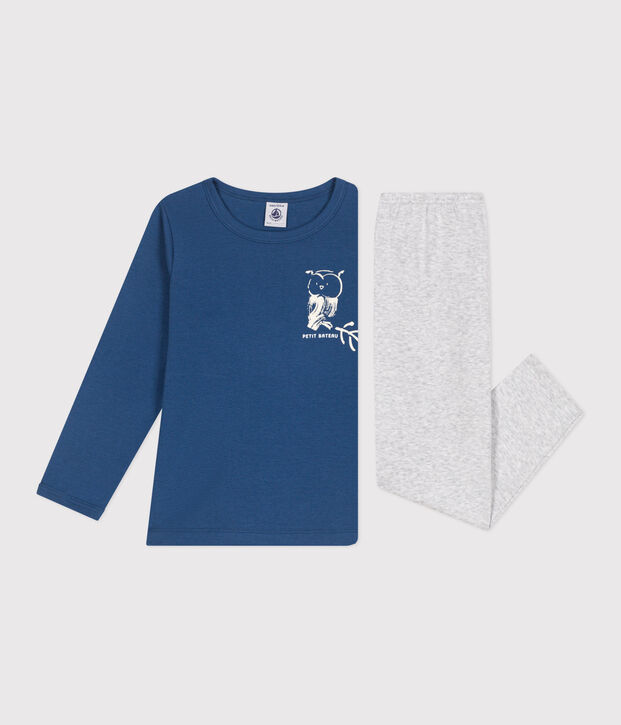 Pyjama en coton enfant bleu/multicouleur