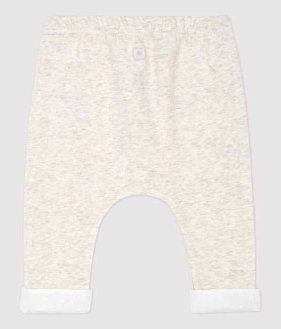 Pantalon bébé gris chiné en jersey de coton biologique beige MONTELIMAR CHINE