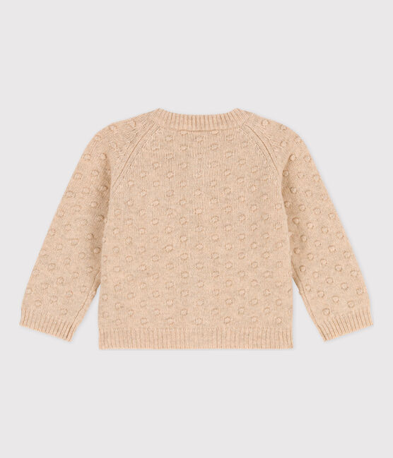 Cardigan bébé en tricot en laine écru AVALANCHE