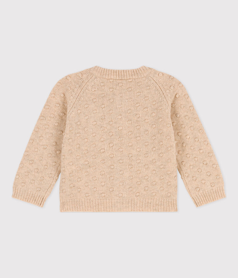 Cardigan b&eacute;b&eacute; en tricot en laine &eacute;cru AVALANCHE