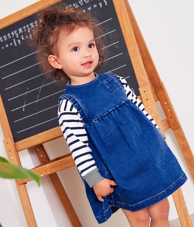 Robe en denim &eacute;coreponsable b&eacute;b&eacute; bleu BLEU DELAVE