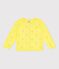 Cardigan enfant en coton uni jaune