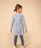 Robe manches longues en coton épais à rayures enfant fille AZUL/ MONTELIMAR
