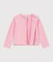 Cardigan enfant en coton uni rose