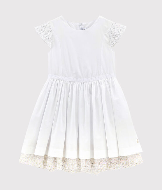 Robe de cérémonie enfant fille blanc ECUME