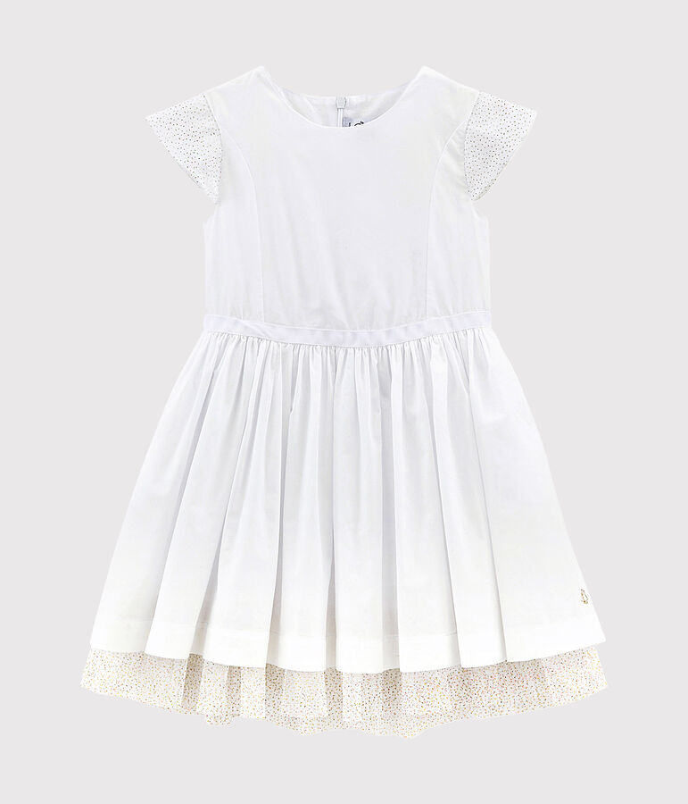Robe de c&eacute;r&eacute;monie enfant fille blanc ECUME