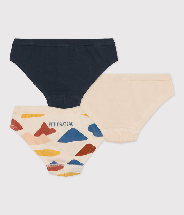 Lot de 3 slips petit gar&ccedil;on en coton multicouleur