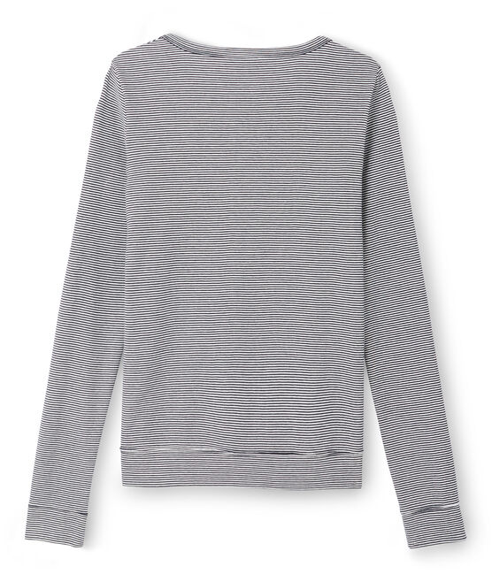 Cardigan femme bleu SMOKING/blanc MARSHMALLOW