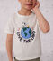 Tee-shirt manches courtes en coton enfant fille / garçon blanc MARSHMALLOW