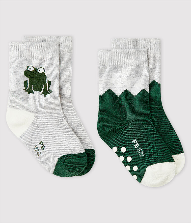 Lot de 2 chaussettes &agrave; motif b&eacute;b&eacute; gar&ccedil;on variante 1