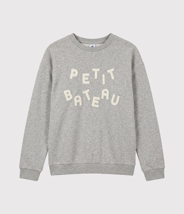 Sweatshirt en molleton femme gris