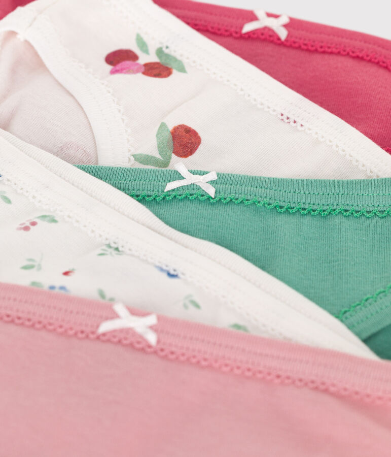 Lot de 5 culottes enfant en coton imprim&eacute; fruits variante 1