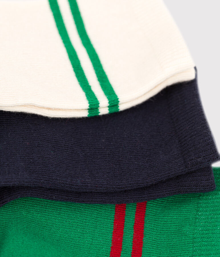 Lot de 3 paires de chaussettes enfant gar&ccedil;on-fille multicouleur