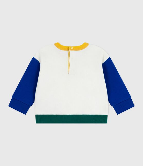 Sweatshirt bébé en coton colorblock MILK/ MULTICO