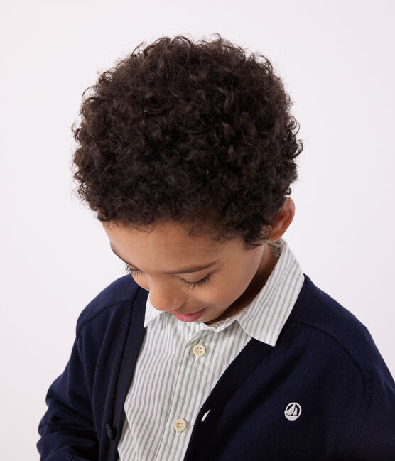 Cardigan en coton enfant garçon bleu SMOKING